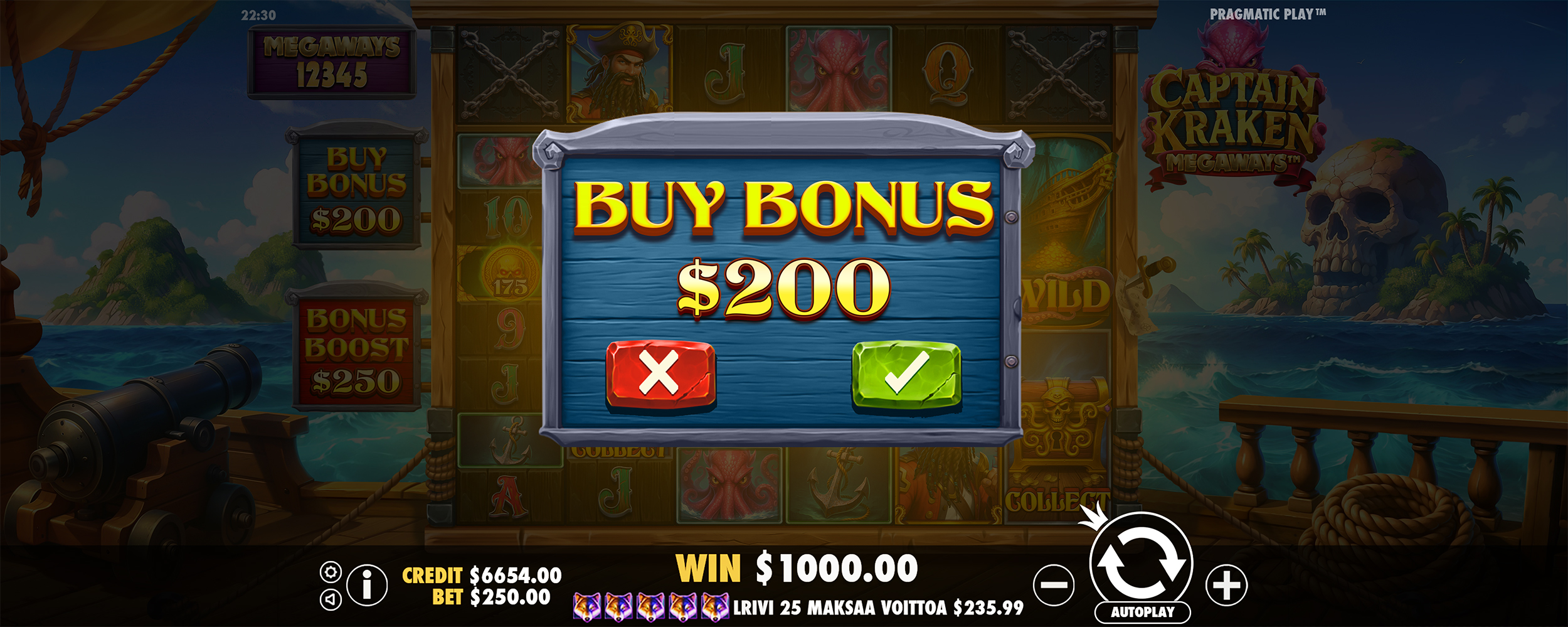 Captain Kraken Megaways™ - screenshot with slot description 3